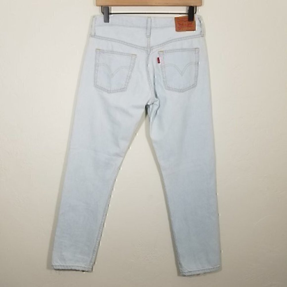 Levi's 501 Button Fly Floral Patch Distressed Jea… - image 6